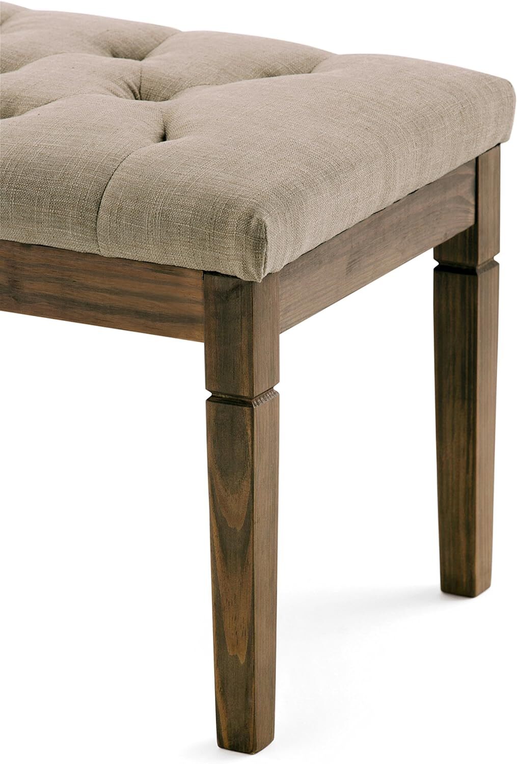 SIMPLIHOME Waverly 48 Inch Wide Traditional Rectangle Tufted 48 inch, Natural
