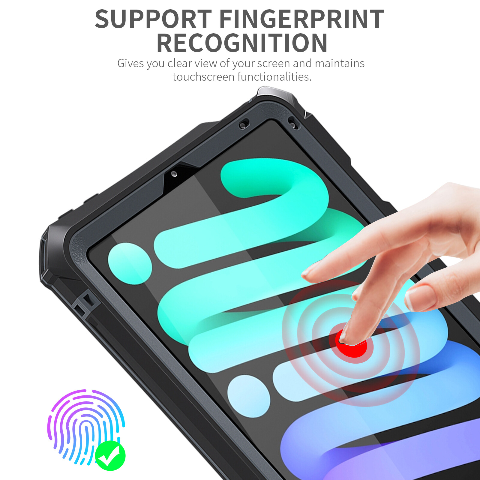 Waterproof Case For iPad Mini 6th Generation 8.3"Full Body Shockproof Pen Holder