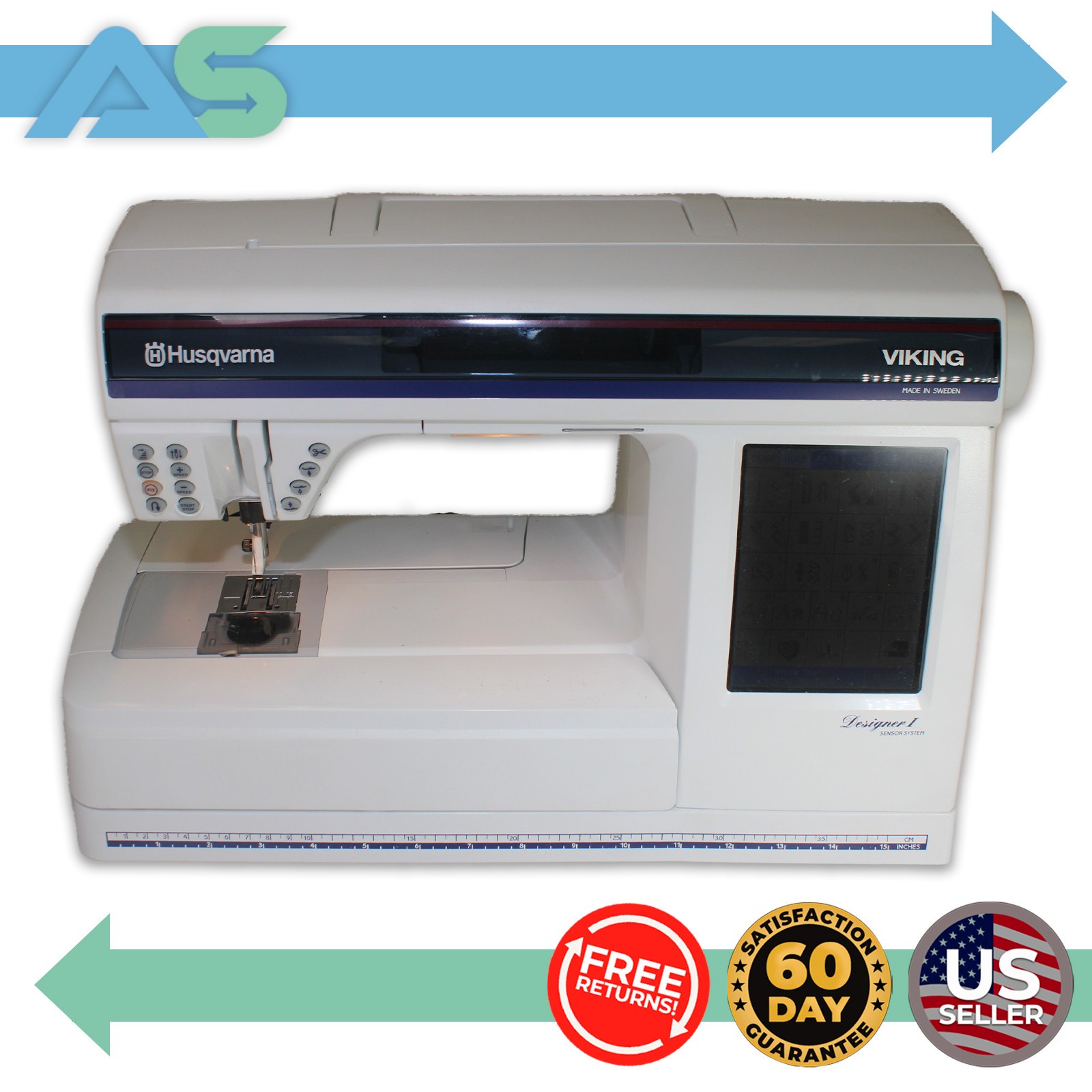 Husqvarna Viking Designer 1 P10 Computerized Sewing Embroidery Portable Machine
