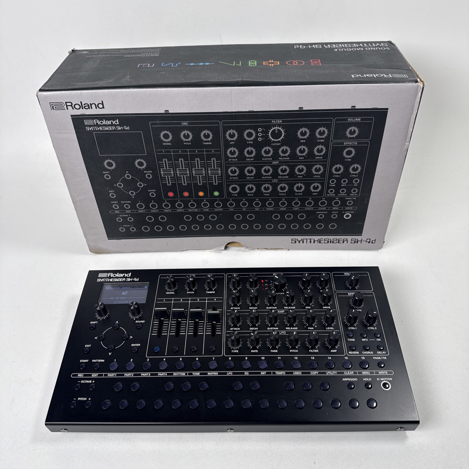 Roland SH-4D Compact Digital Desktop Synthesizer Original Box Working