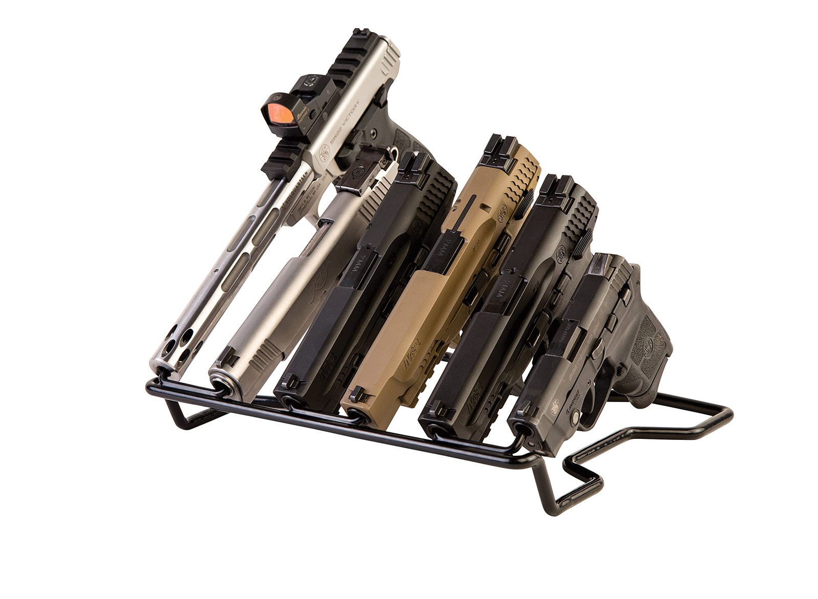 Lockdown Hangun Holder for Gun Vault and Safe 6 Rack- Muzzle, Black