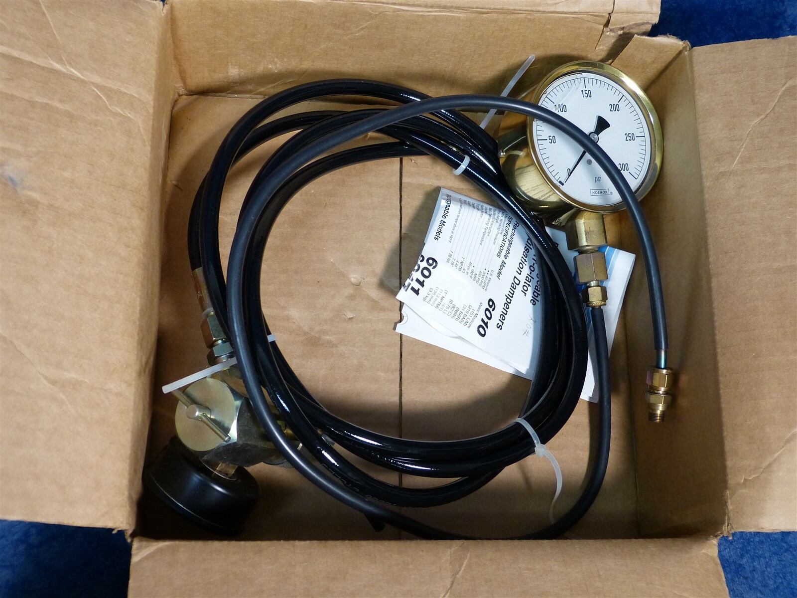 Noshok Pressure Gauge 4" 0-300 psi with Regulator Kit