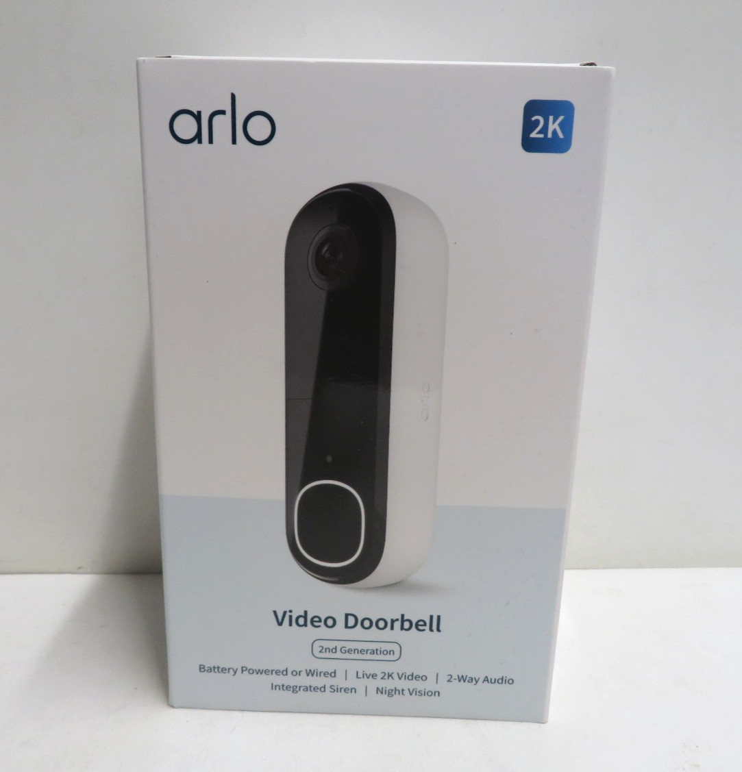 Arlo AVD4001-100NAS 2nd Generation 2K Video Doorbell Battery/Wired - NEW SEALED