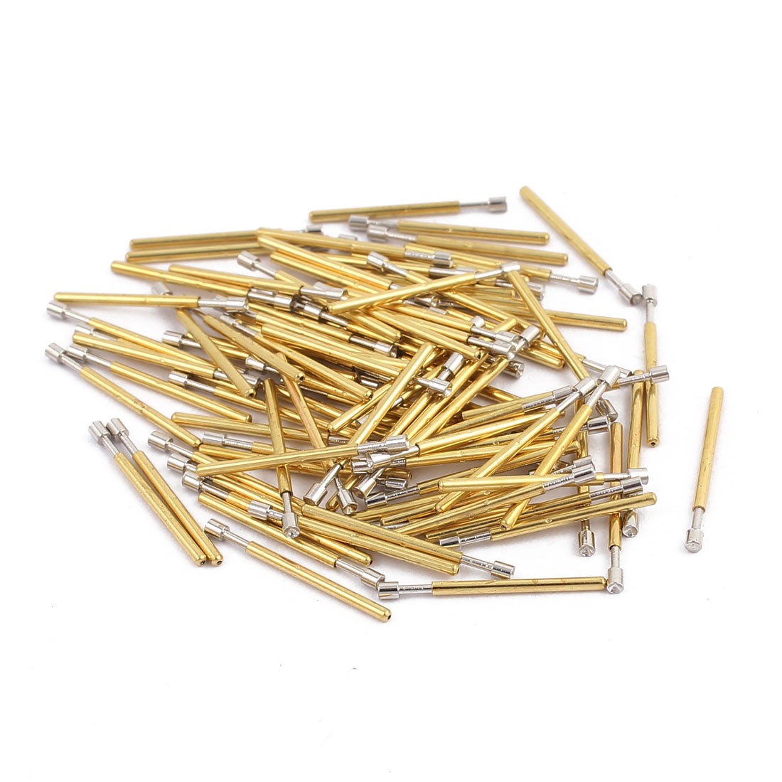 100pcs P75-A2 1.0mm Dia 16.8mm Length Metal Spring Pressure Test Probe Needle