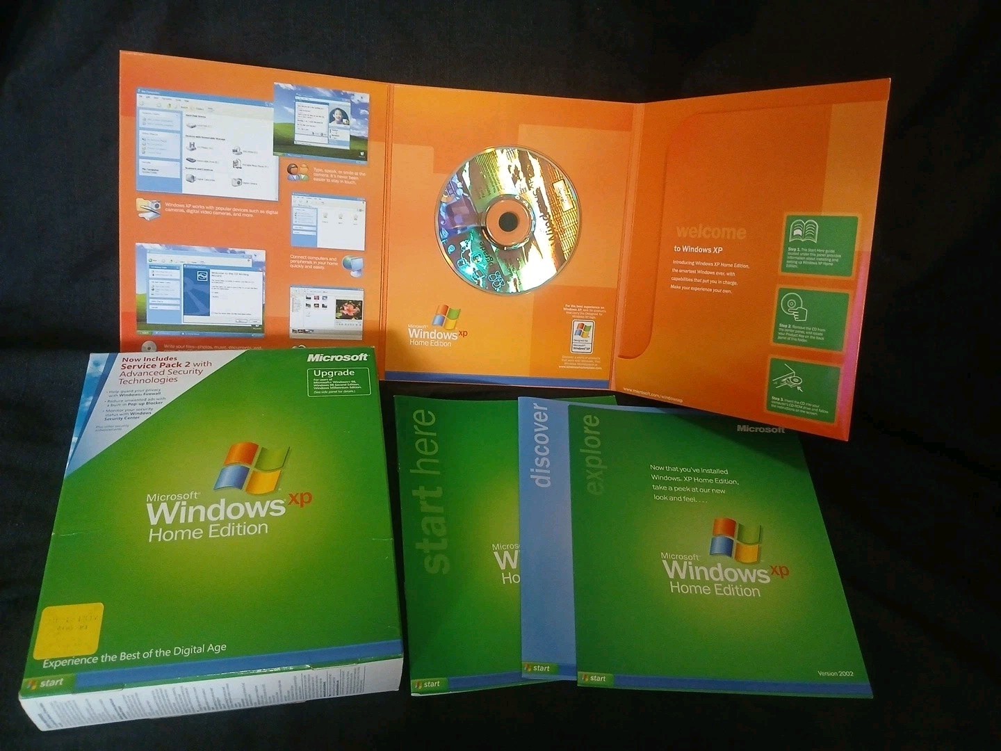 Microsoft Windows XP Home Edition Upgrade 2002 Version W/ Product Key Code
