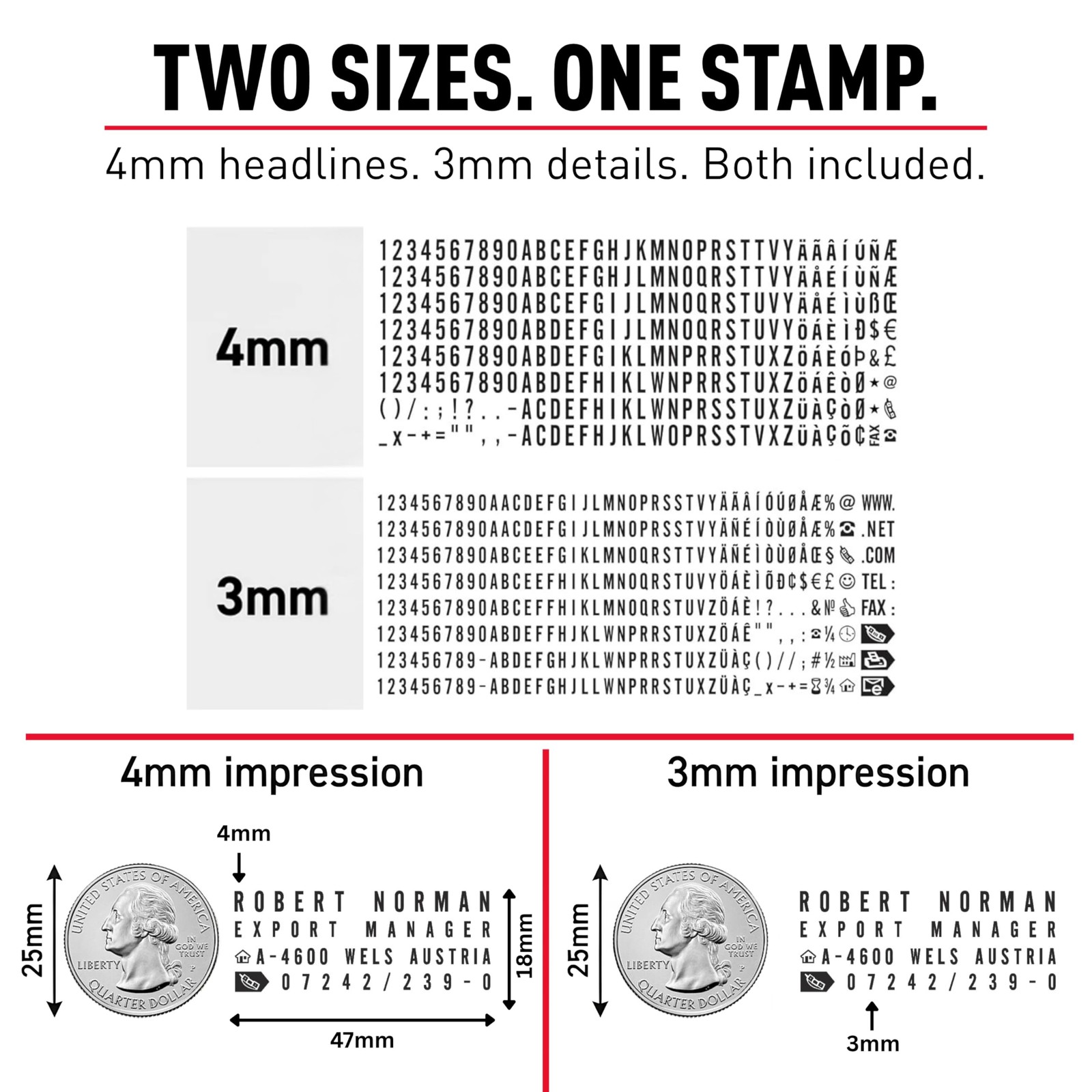 4912 Self Inking DIY 4 line Custom Rubber Stamp Kit Personalized for Name