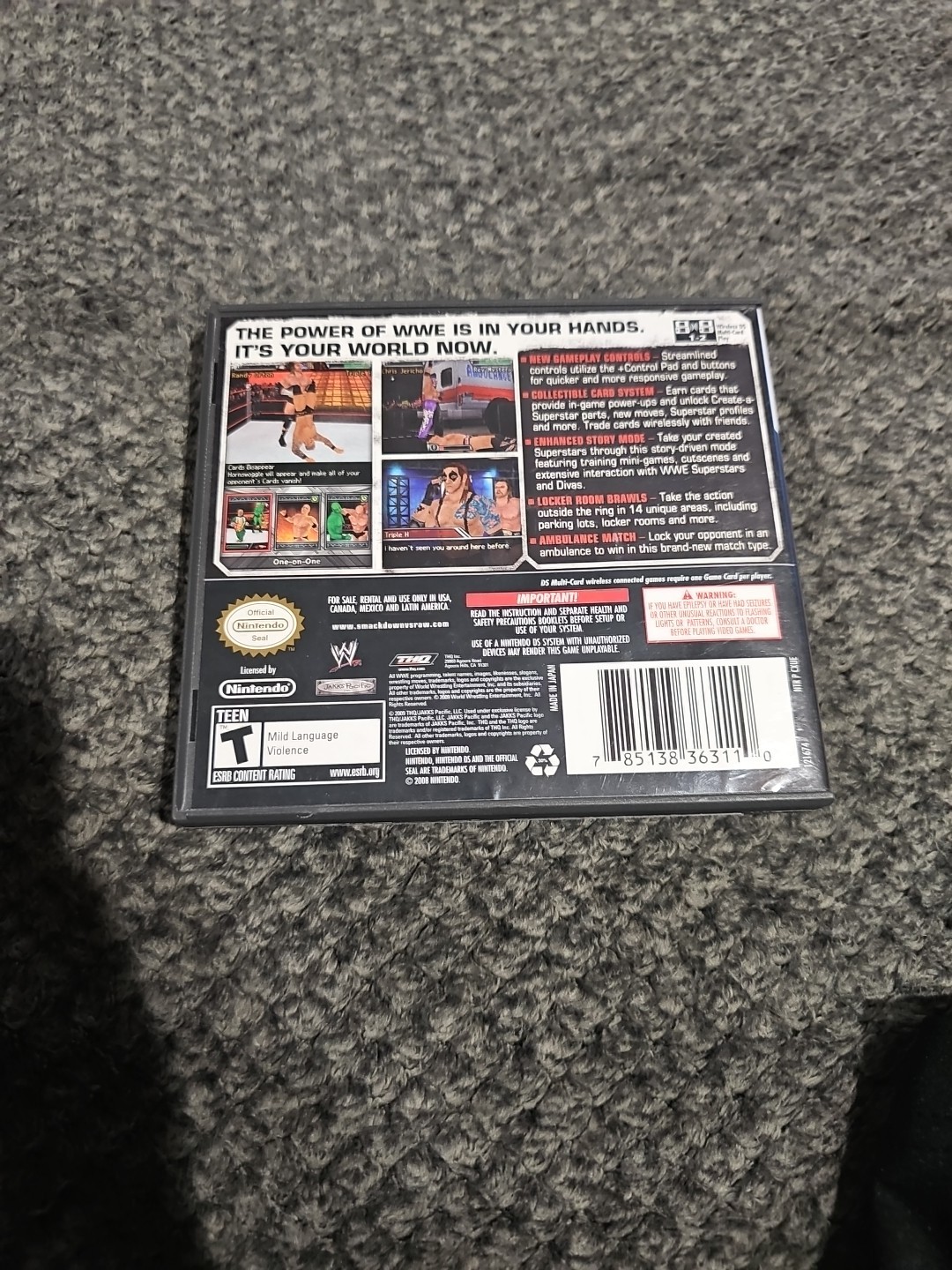 WWE SmackDown vs. Raw 2010 (Nintendo DS) Case And Manual Only