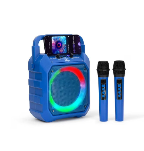 JOYC Mic Drop Karaoke Machine with 2 Wireless Mics & RGB Lights