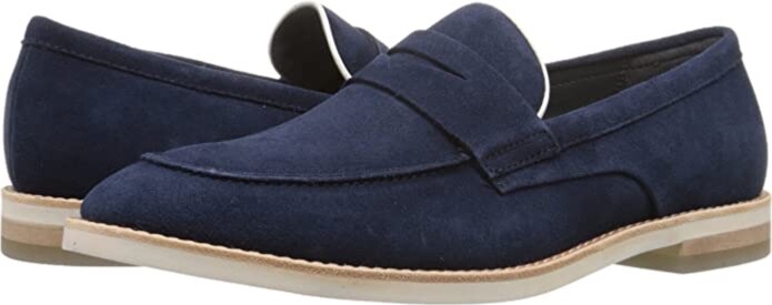 BNIB Calvin Klein Men's Andron Slip-on Loafer Suede Dark Navy 8.5M MSRP $130