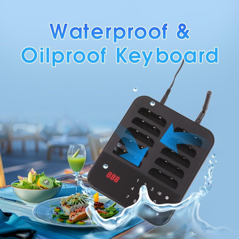 AGJ Restaurant Pager 10 Beepers Wireless Calling System Guest Customer Queue Pag