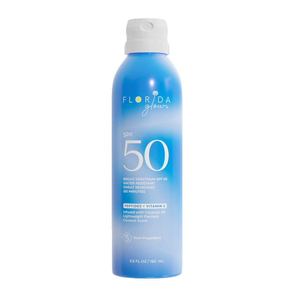 FLORIDAglow Broad Spectrum SPF 50 Water Resistant Spray Sunscreen 5.5 oz.