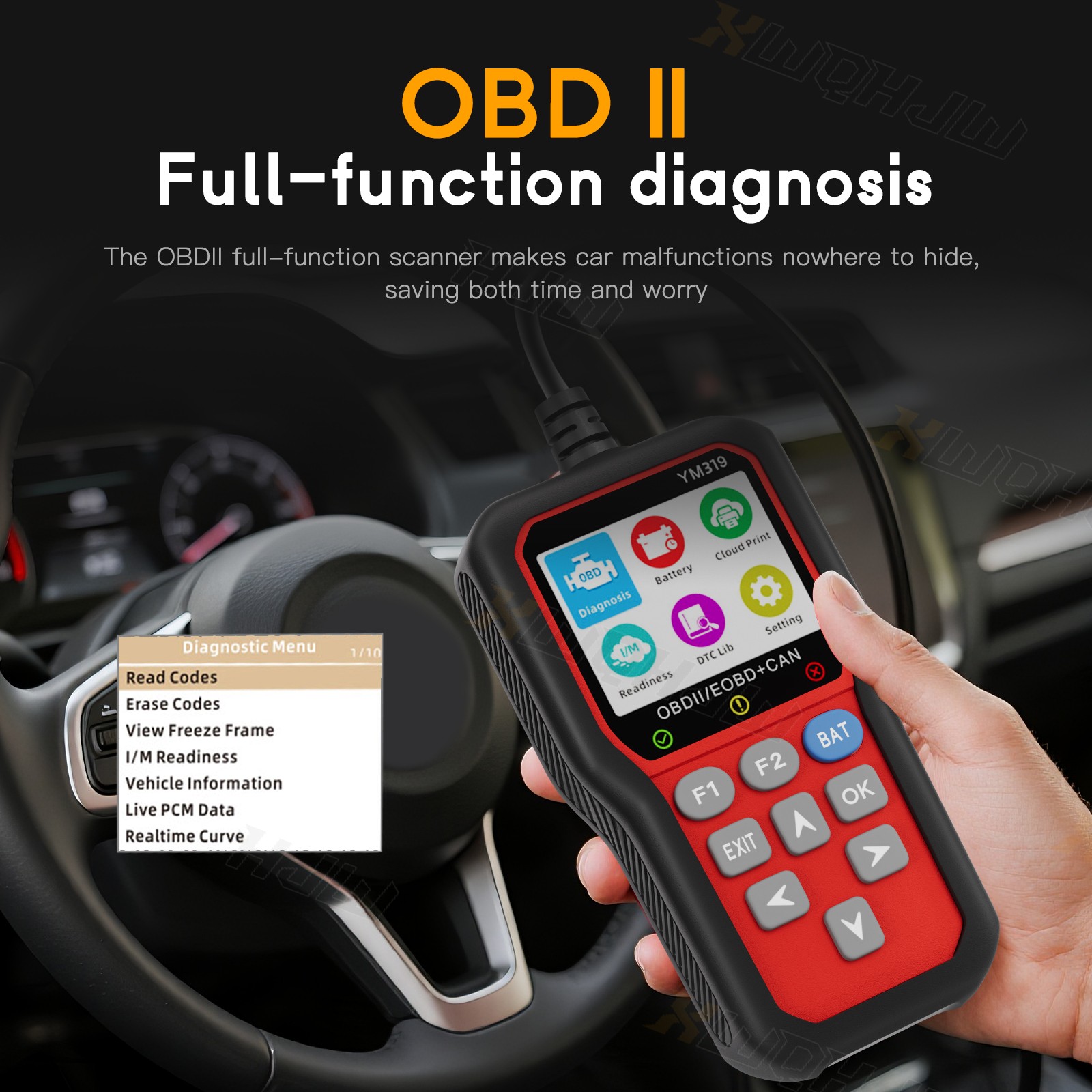 2025 Auto OBD2 Scanner Car Check Engine Fault Code Reader For Chevy Tahoe