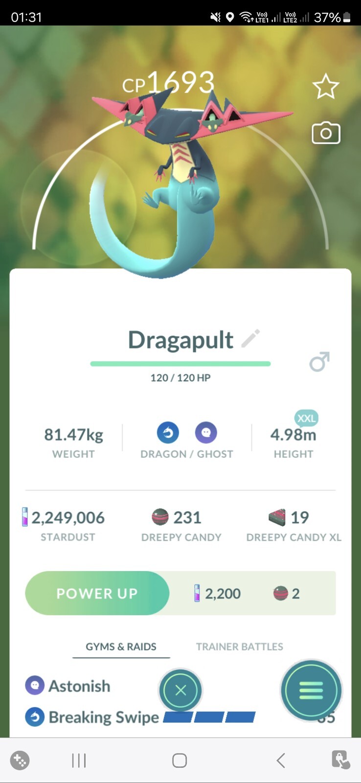 Dragapult ( Dreepy Evolution ) Pokemon Tr@de Go