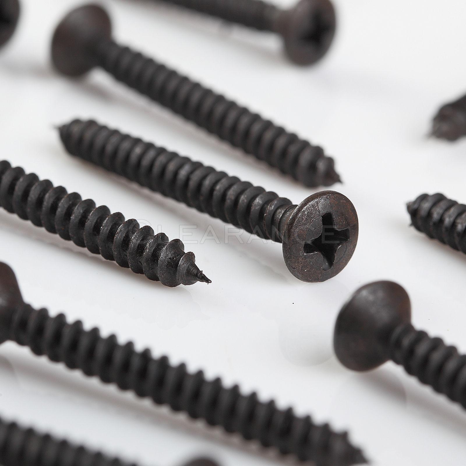 8x1 1/2" Phillips Oval Head Black Oxide Sheet Metal Screws  Qty 500