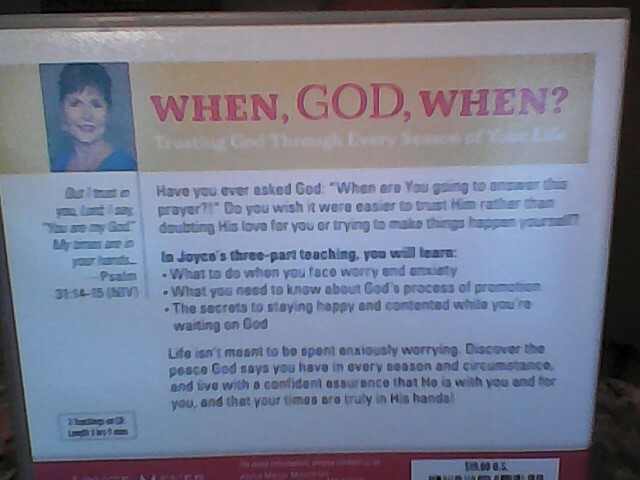 Joyce Meyer          When, God, When?            3 Part  CD TEACHING SERIES