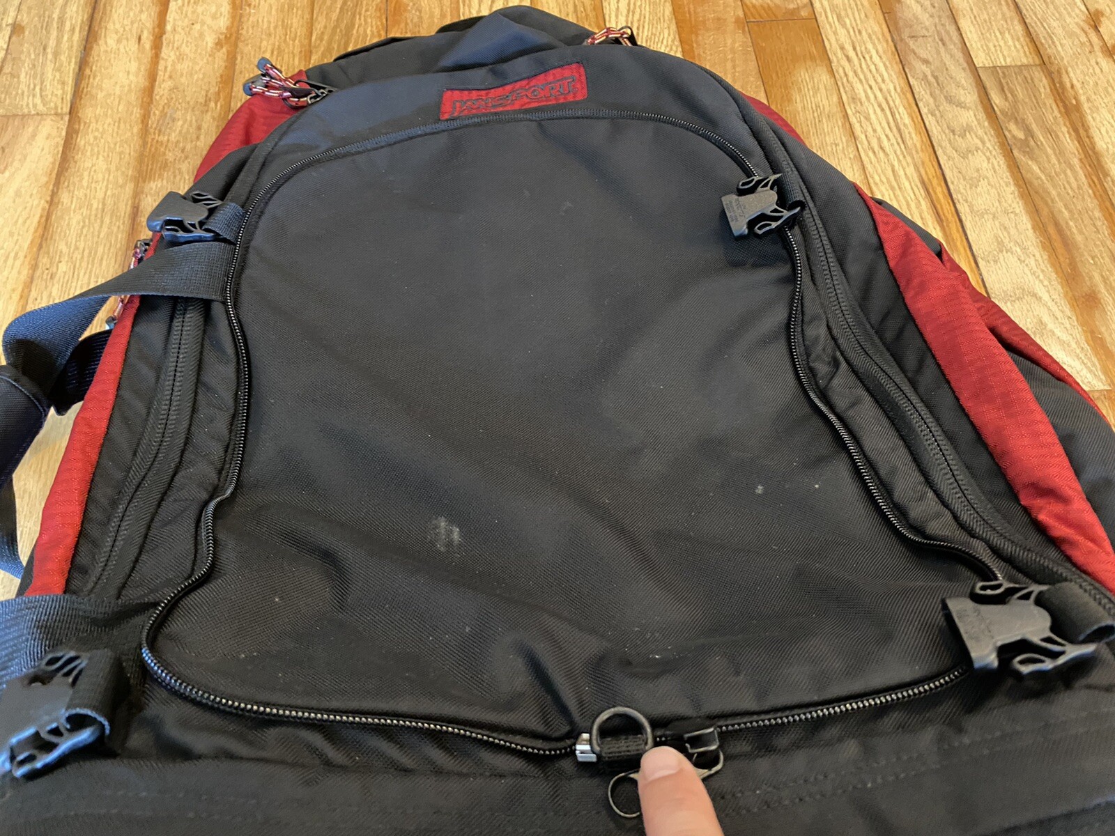 JanSport Travel Backpack Black And Red