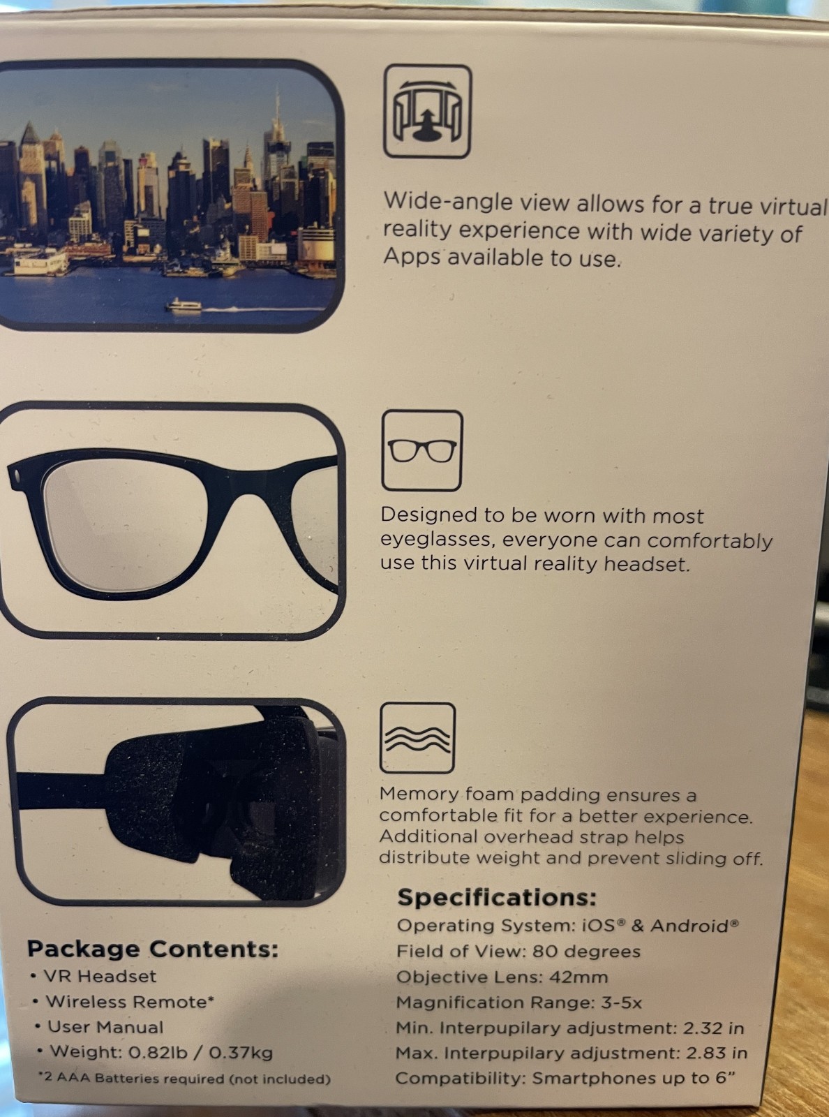Cynoculars Virtual Reality Headset and Remote 3D Experience Device NEW IN BOX