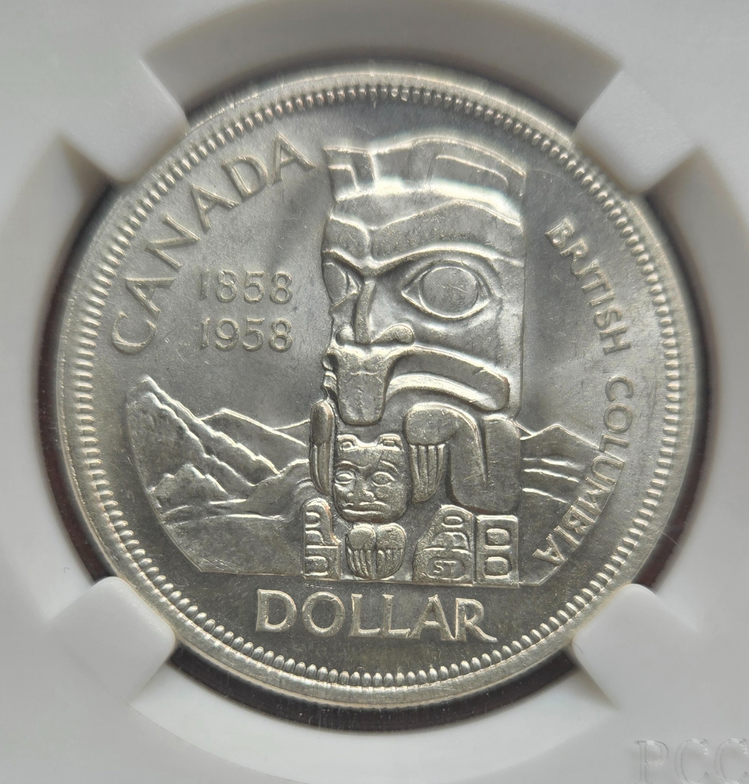 1958 Canada Silver (.800) Death Dollar • MS-61 • Blast White • Custom Slab