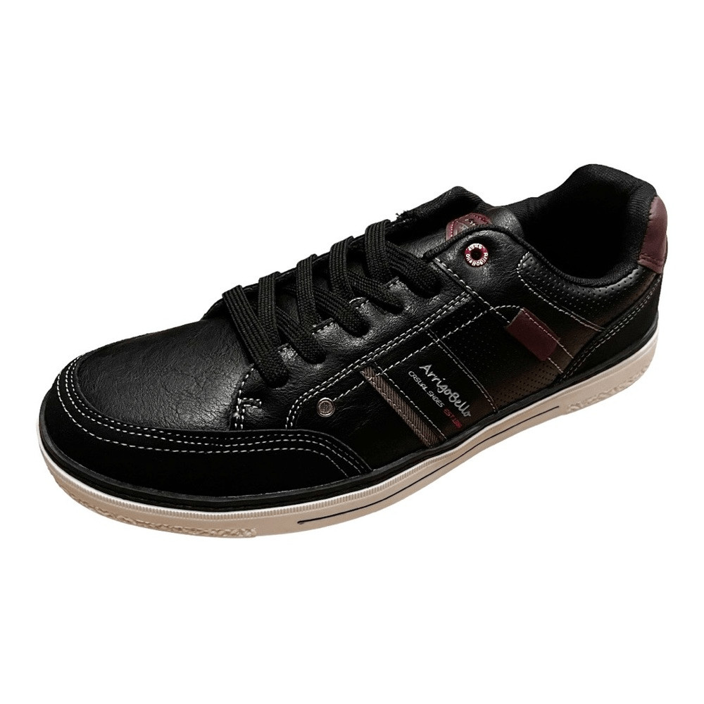 ARRIGO BELLO Men’s Faux Leather Lace Up Casual Fashion Sneakers Size 11 1/2