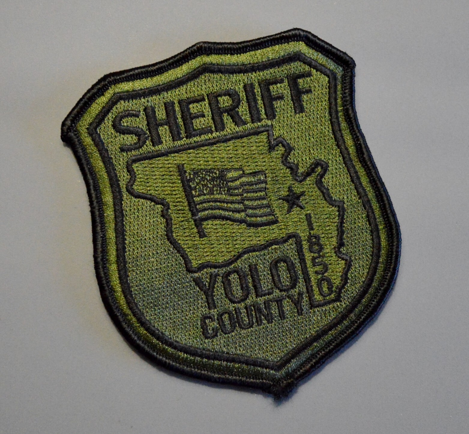 Yolo County California Sheriff SWAT Subdued OD Patch #3 ++ Mint CA