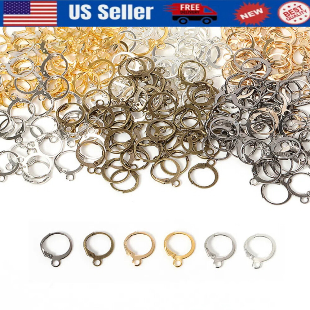 French Lever Earring Hooks Set Hypoallergenic O Shaped Circle Earring Hooks DIY