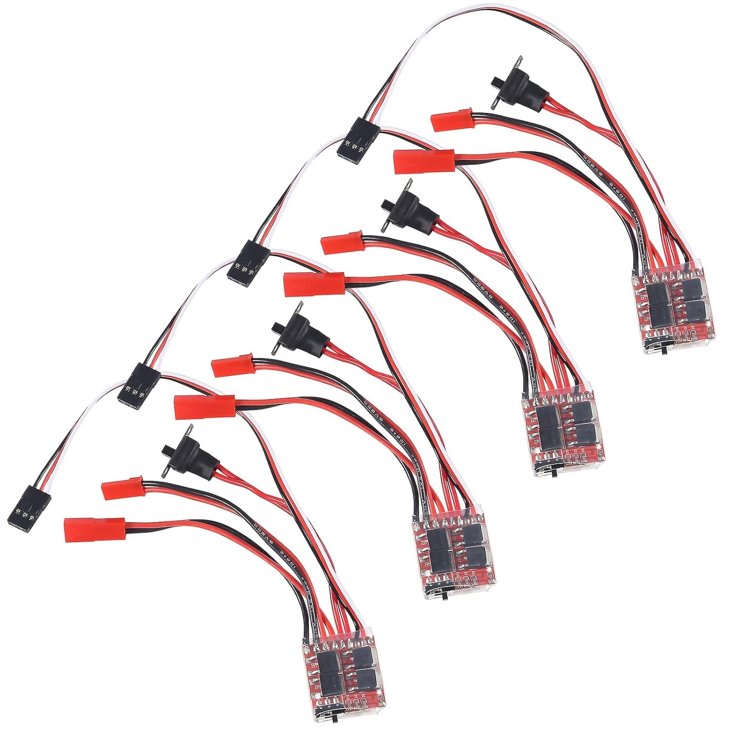 4 PCS Mini RC 20A Brushed ESC Motor Speed 2KHz Forward Reverse Brush...