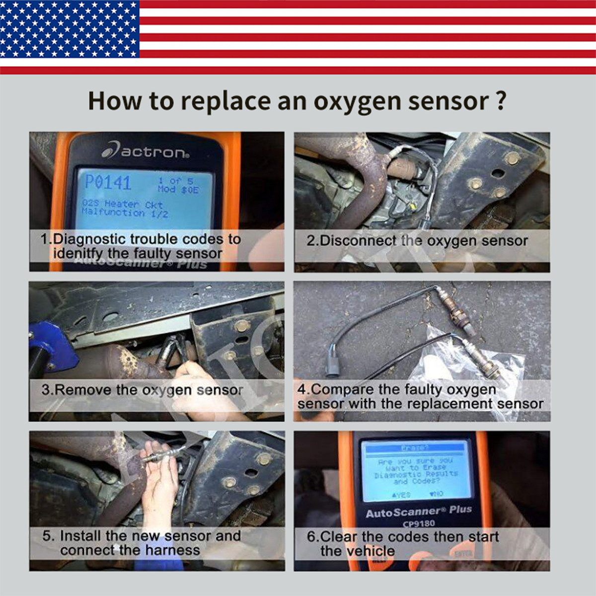 2PCS OEM Upstream & Downstream Oxygen O2 Sensor For 2003-2011 Honda Element 2.4L