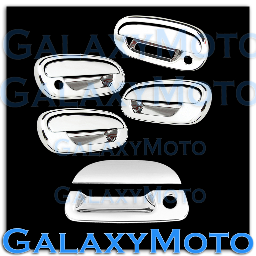 97-03 Ford F150 Triple Chrome 4 Door Handle+Keypad+w/PSG KH+Tailgate Cover