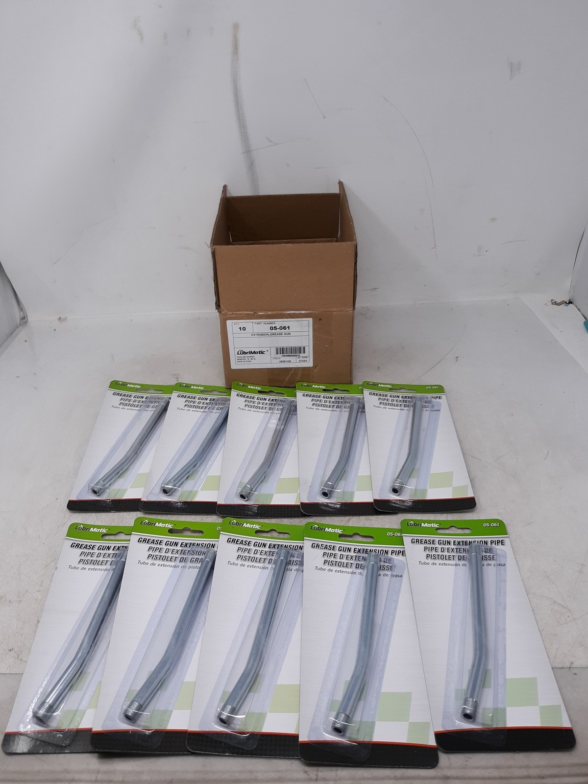 LubriMatic 05-061 Grease Gun Extension Pipe 1/8" NPT 5.5" Length - 10 Pack