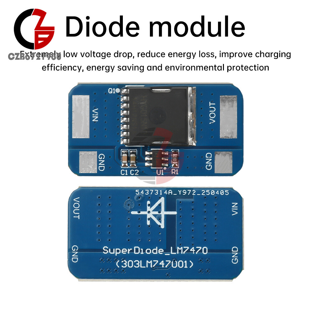 Ideal Diode Module Backflow Prevention Ideal Diode Rectifier 5-30V 10A LM74700