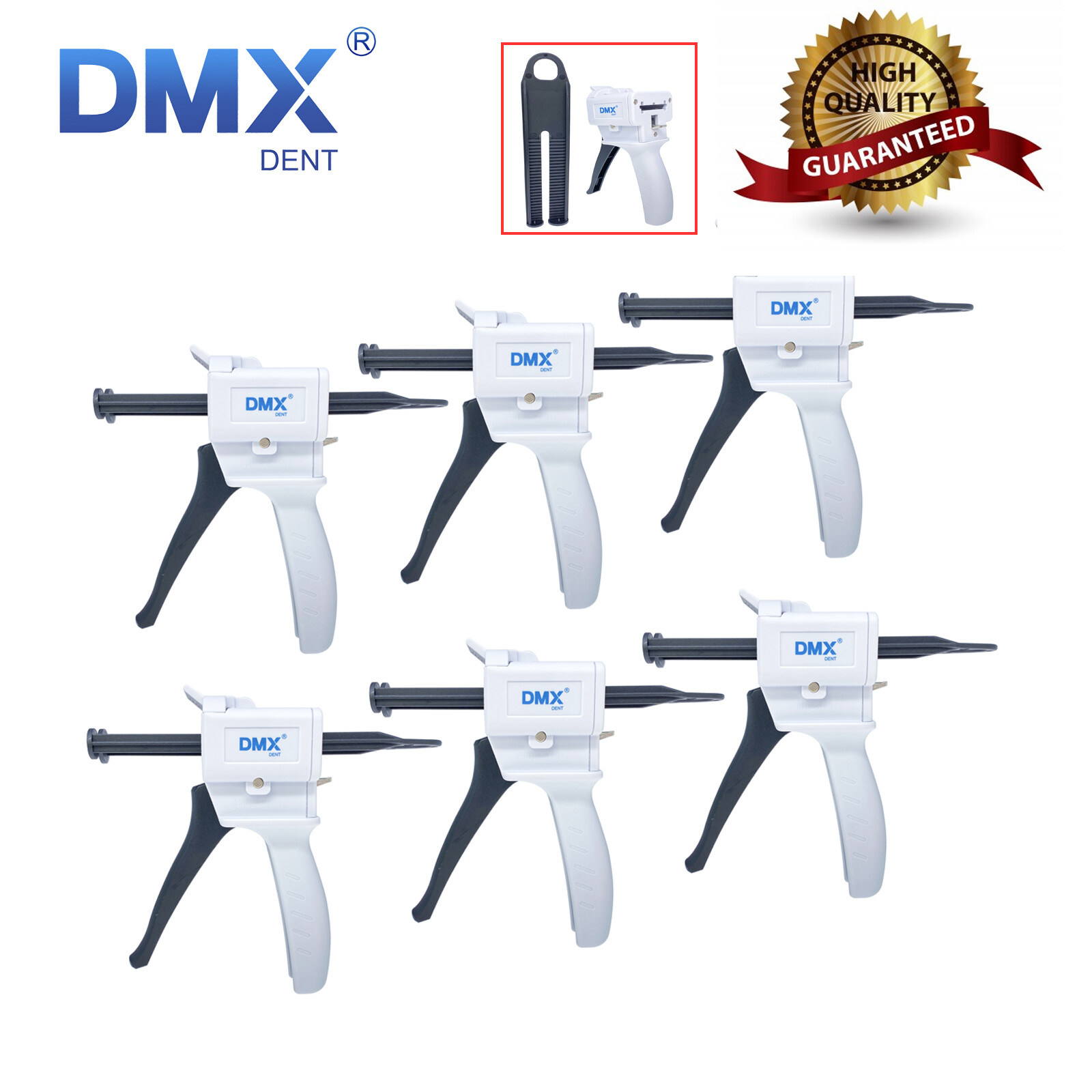 1-10X Dental Impression Mixing Gun Cartridge Dispenser for PVS Material 1:1/2:1