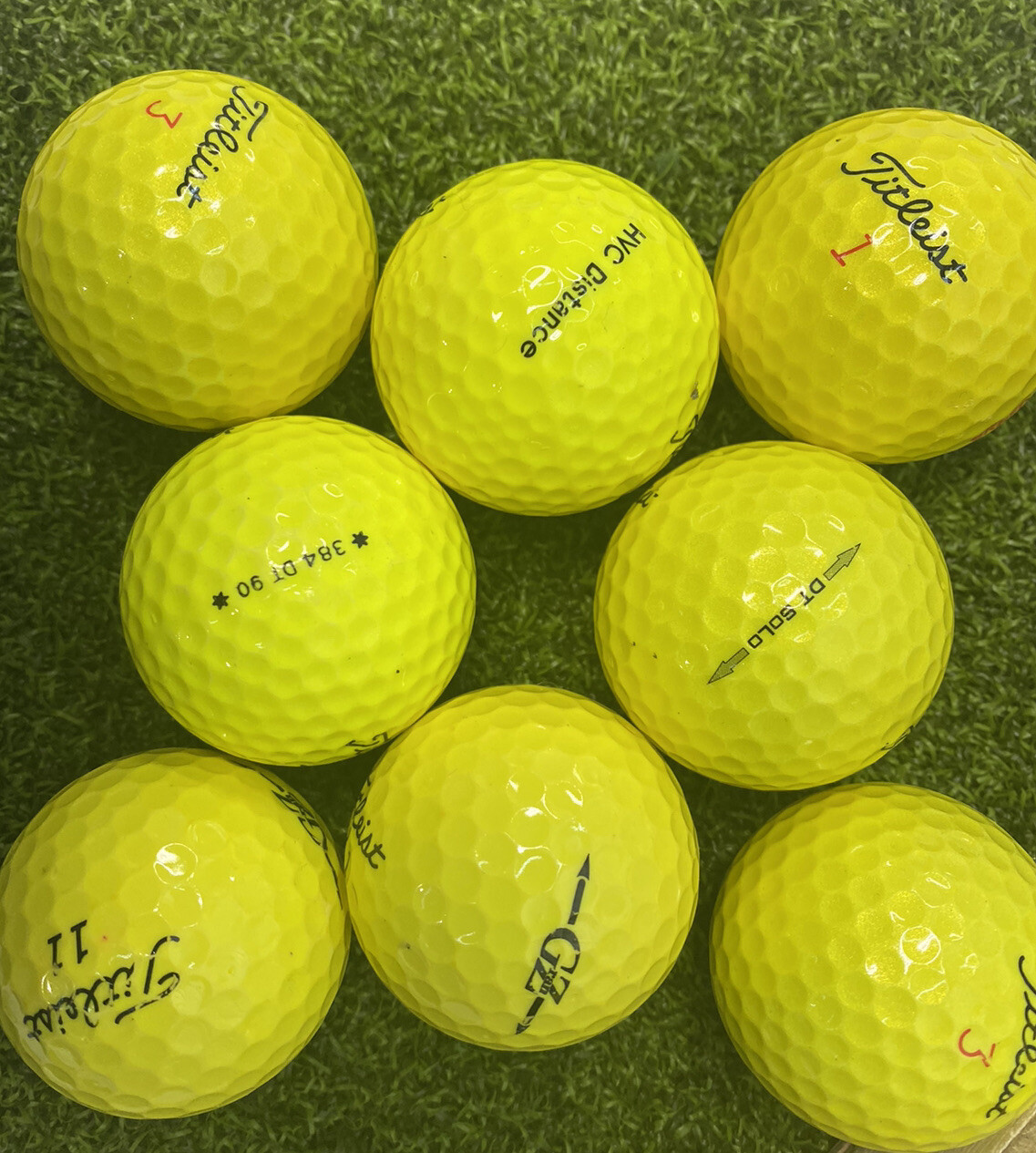 50 Titleist Golf Ball, Assorted Mix, Yellow AAA (3A)  Condition!
