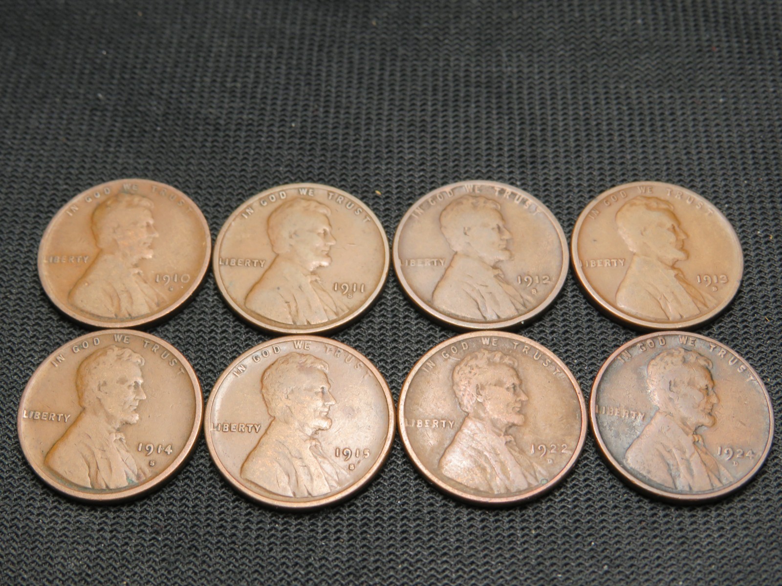 1910 S 1911 S 1912 S 1913 S 1914 S 1915 S 1922 D 1924 D  Lincoln Wheat Semi Keys
