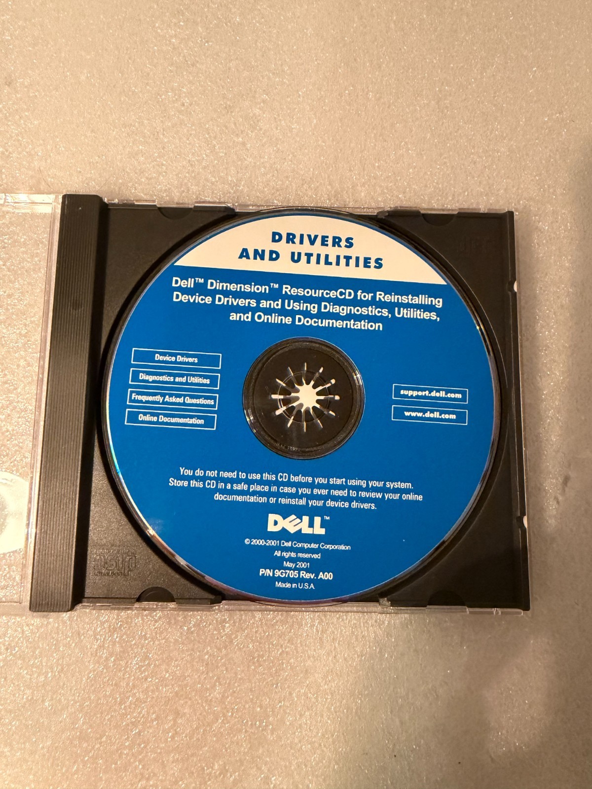 Dell Dimension ResourceCD for Dimension 4300, Dimension 8200, Dimension 2100