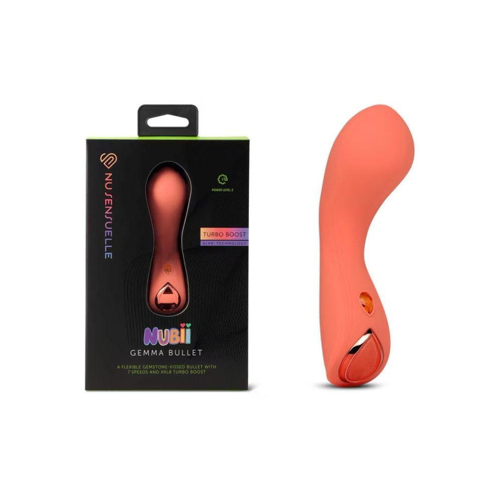 Nu Sensuelle Pleasurably Enjoyable Nubii Gemma Bullet Vibrator Coral, New
