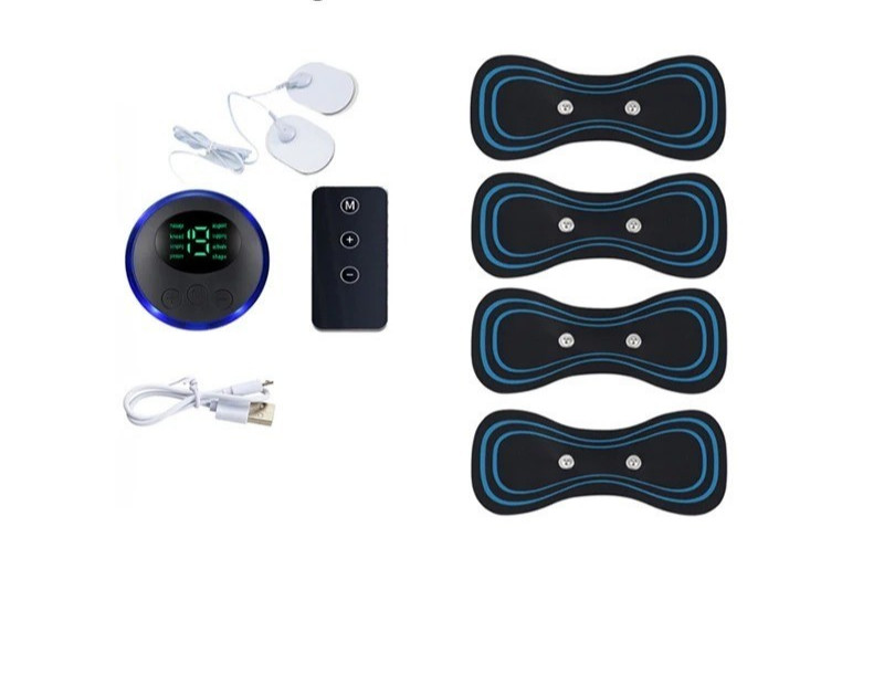 Portable EMS Neck Massager Rechargeable Muscle Stimulator 8 Modes 19 Levels