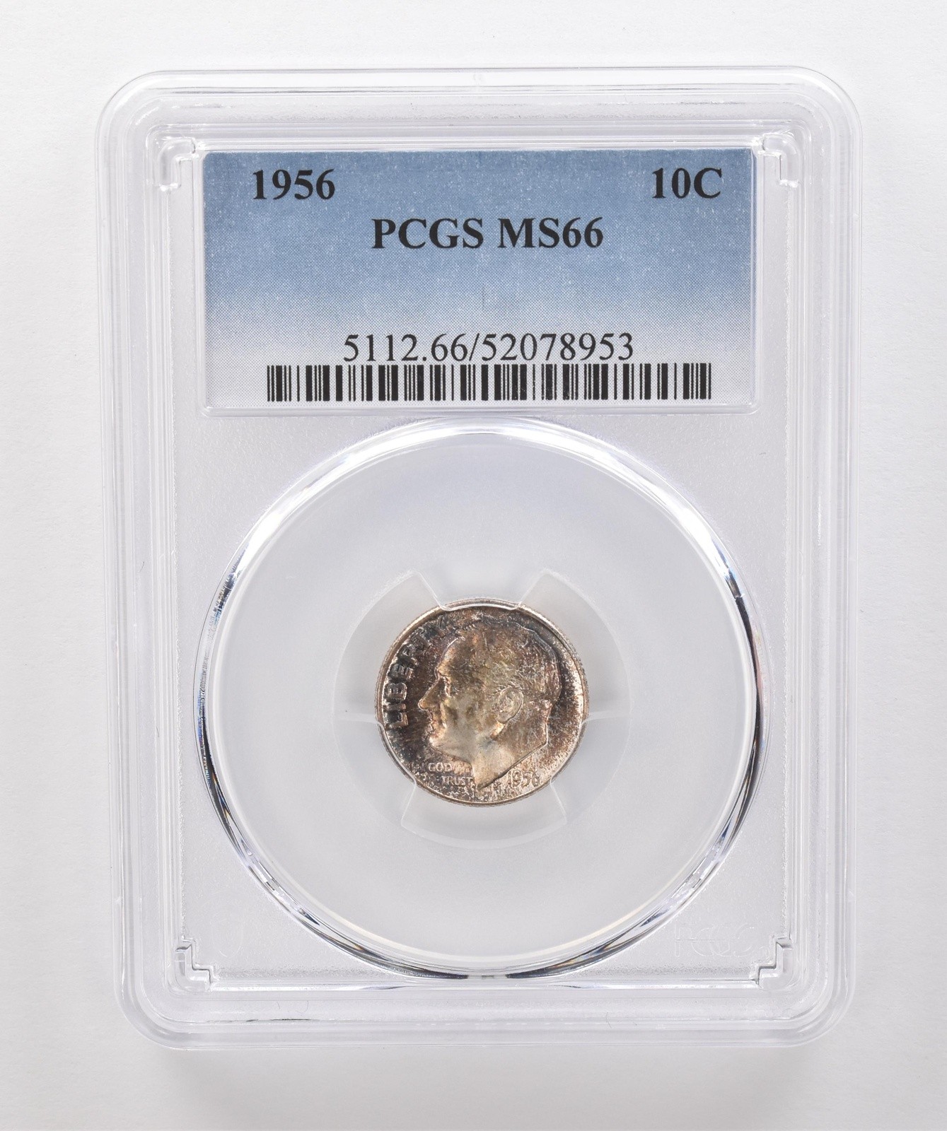 1956 Roosevelt Dime MS66 PCGS Beautiful Tone *1864