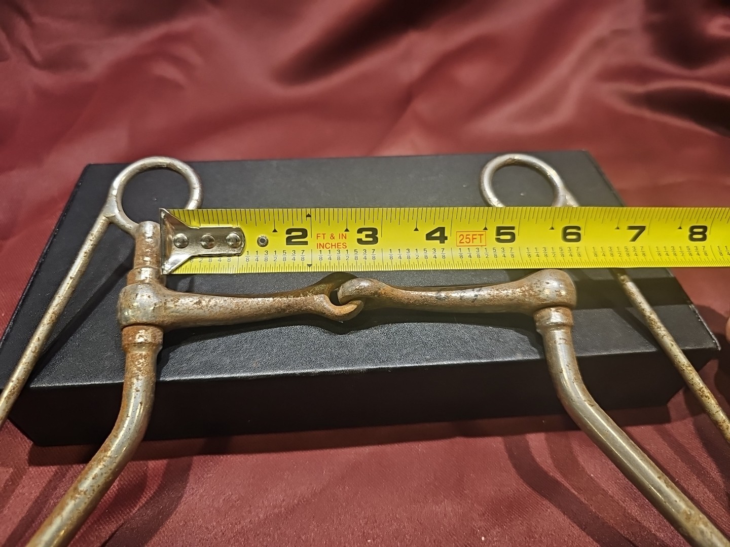 Used Long Shank Snaffle Bit Copper Mouth 5 In