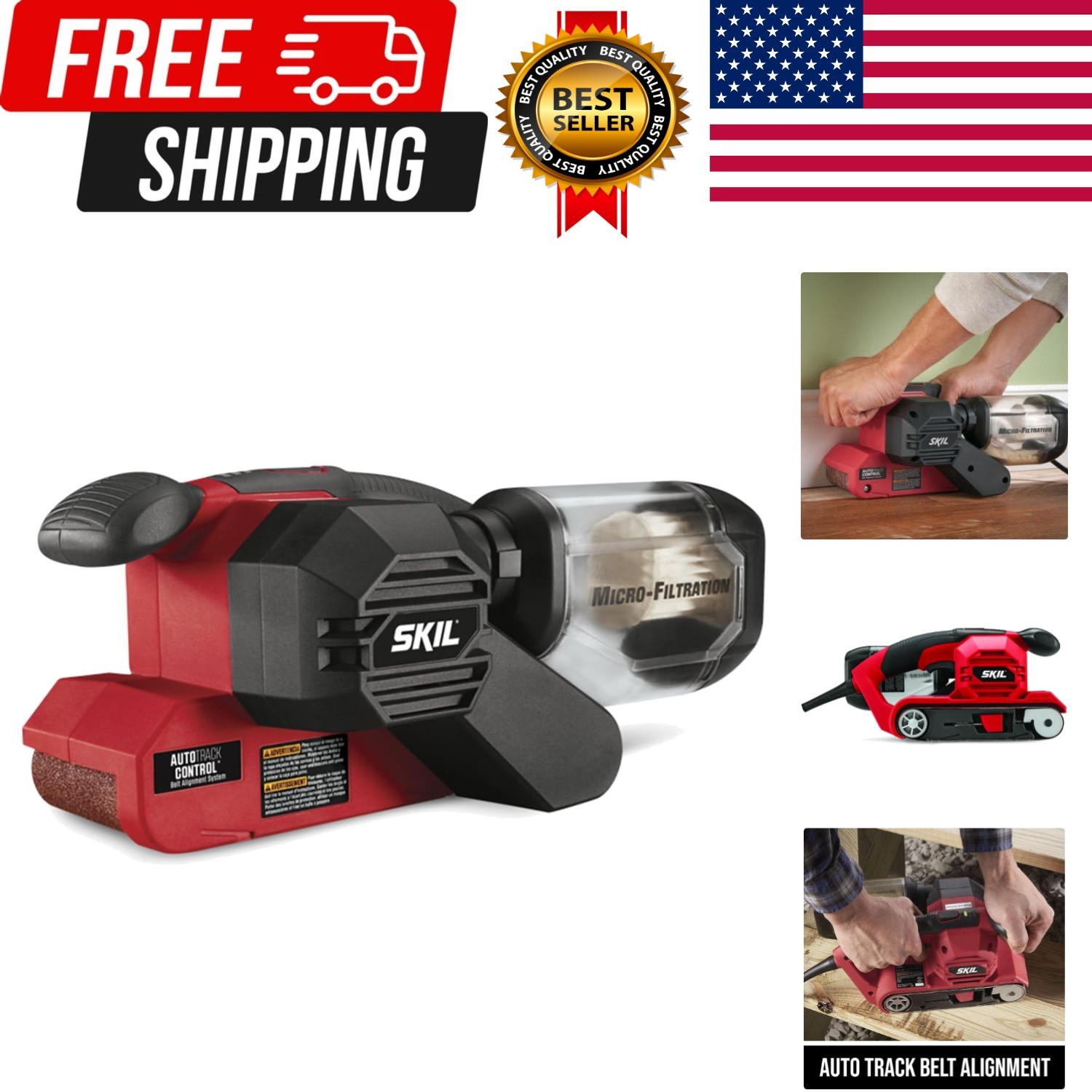 6 Amp 3"x18" Belt Sander with Pressure Control - 7510-01