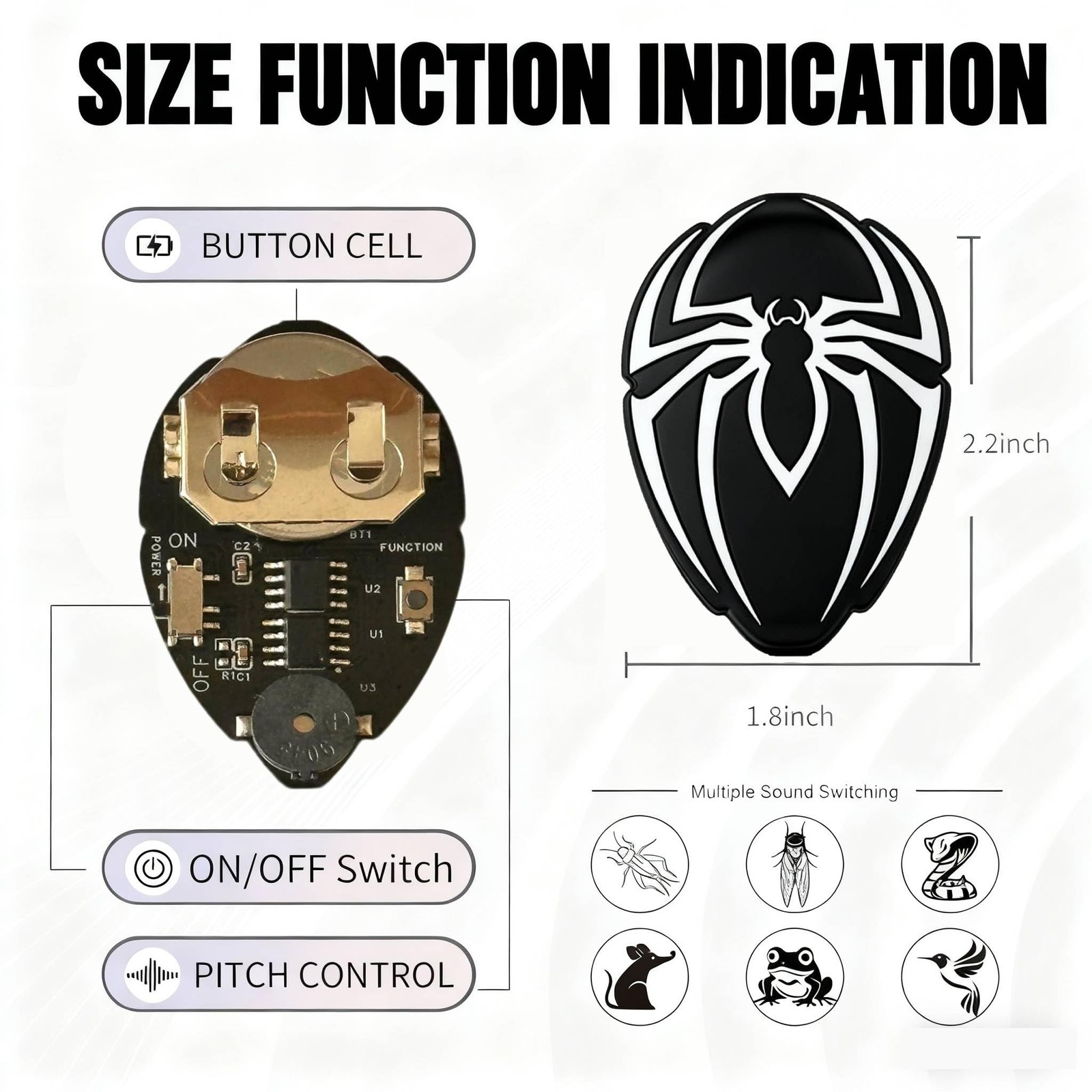 Culimery Cricket Noise Maker Prank - Hidden 3 PC, Black