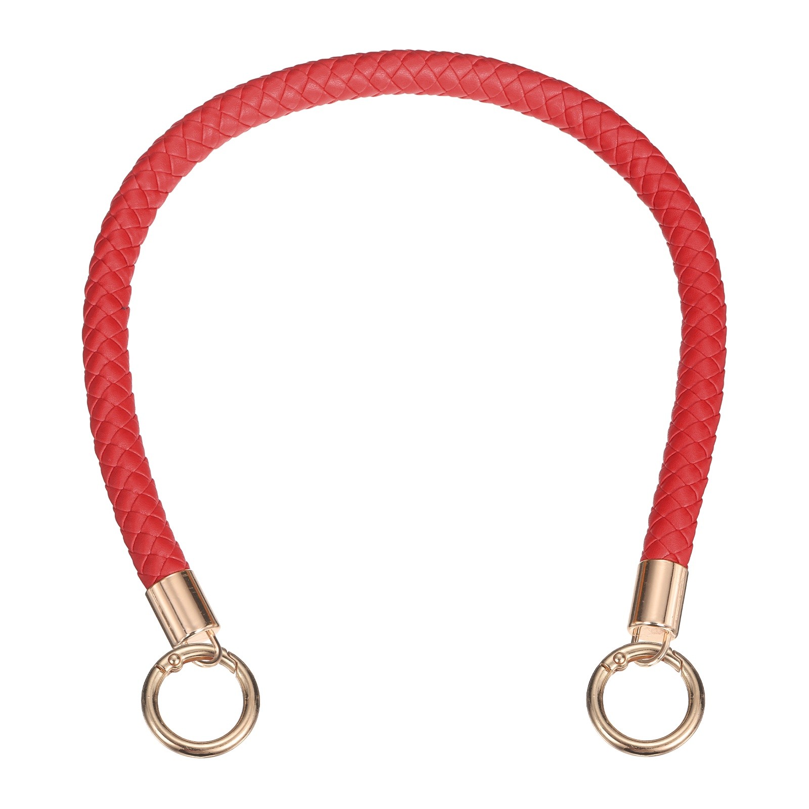 Braided Purse Straps, 18.1" Handbag Strap with Spring Buckle, Red
