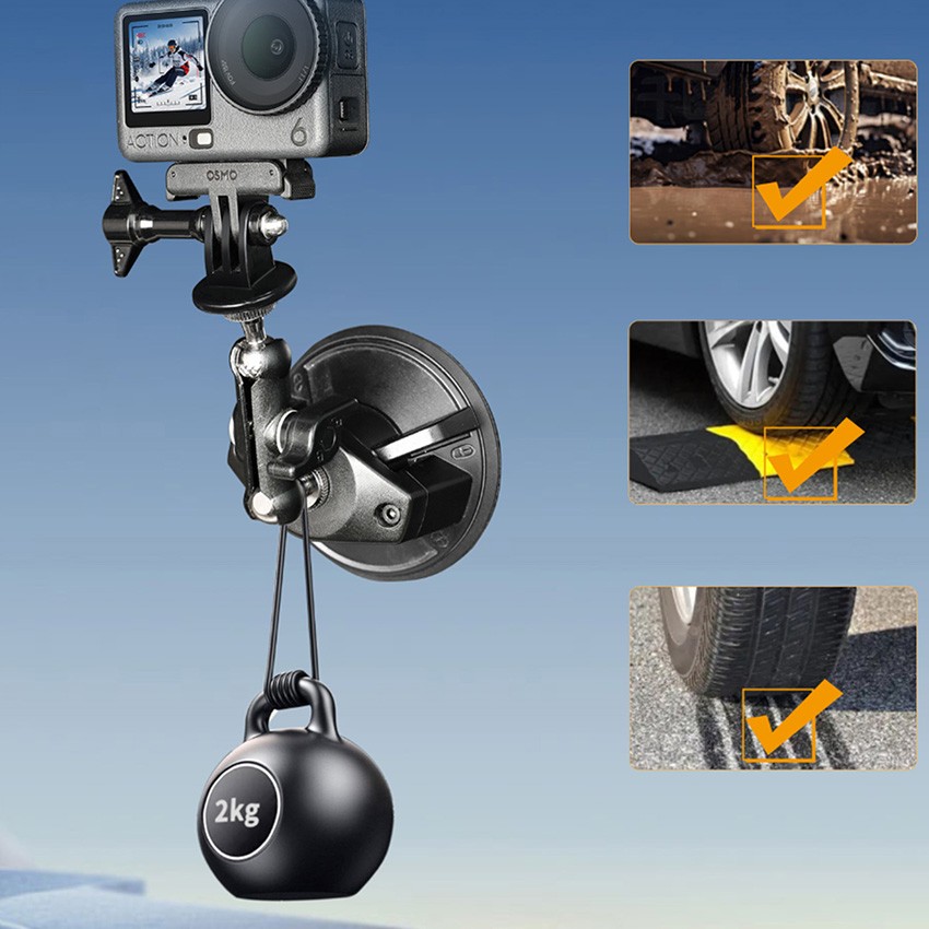 Car Window Glass Suction Cup Mount Accessories For DJI Osmo Action 6 Camera