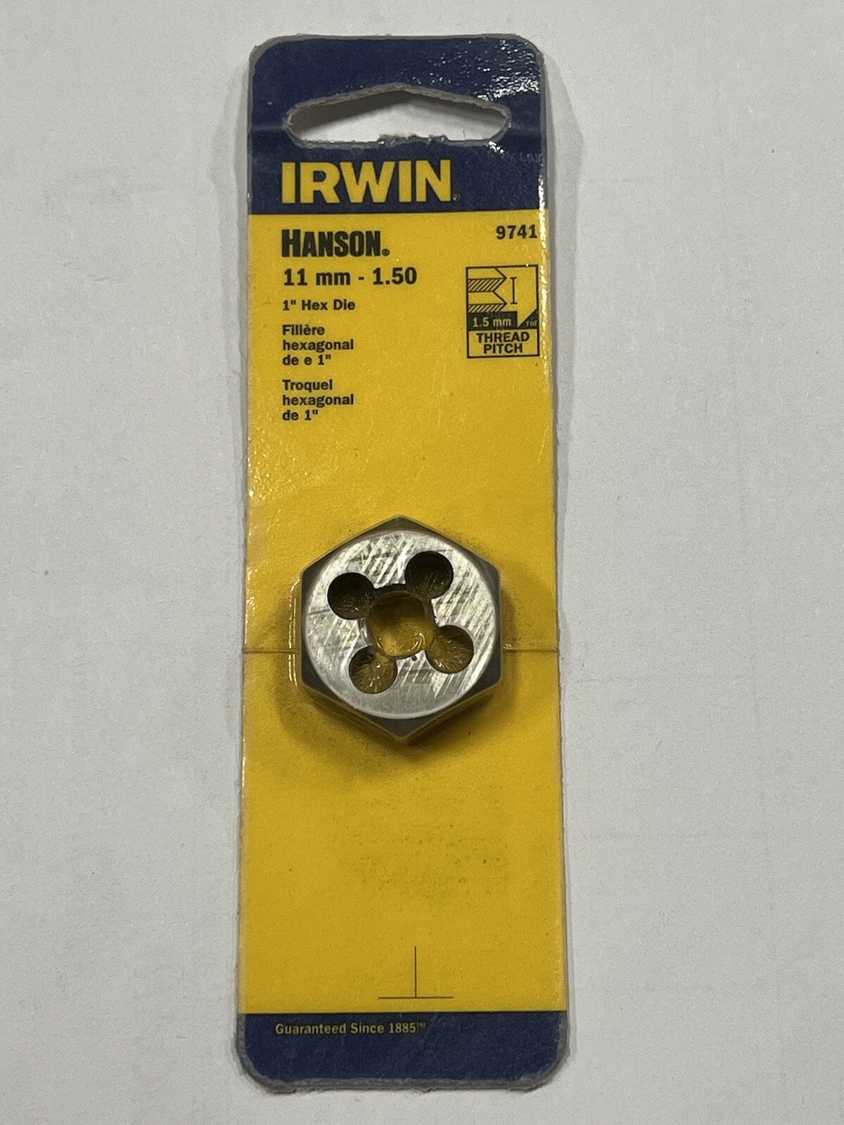 Irwin Hanson 11mm X 1.50 Metric Hex Die 9741 Right Hand