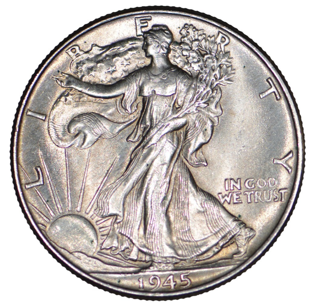 1945 Walking Liberty Half Dollar ~ Uncirculated