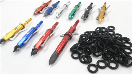 120pcs Broadhead Replacement Rubber Bands O-ring Black Arrowheads Accessories