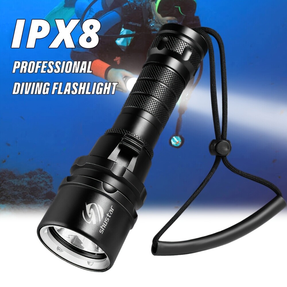 200000LM LED Diving Flashlight Torch 200M Underwater Scuba Lantern Light US