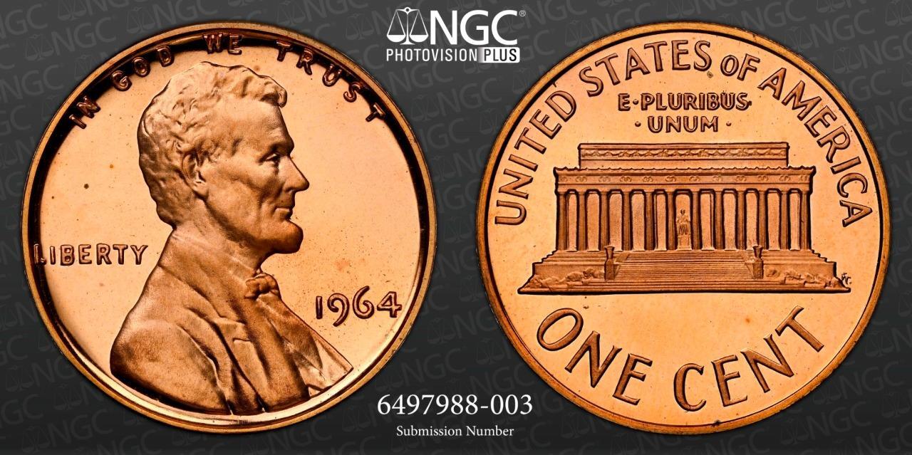 1964 LINCOLN CENT 1C NGC PF 68 RD ULTRA CAMEO NGC PR68 DCAM UCAM SKU 3116