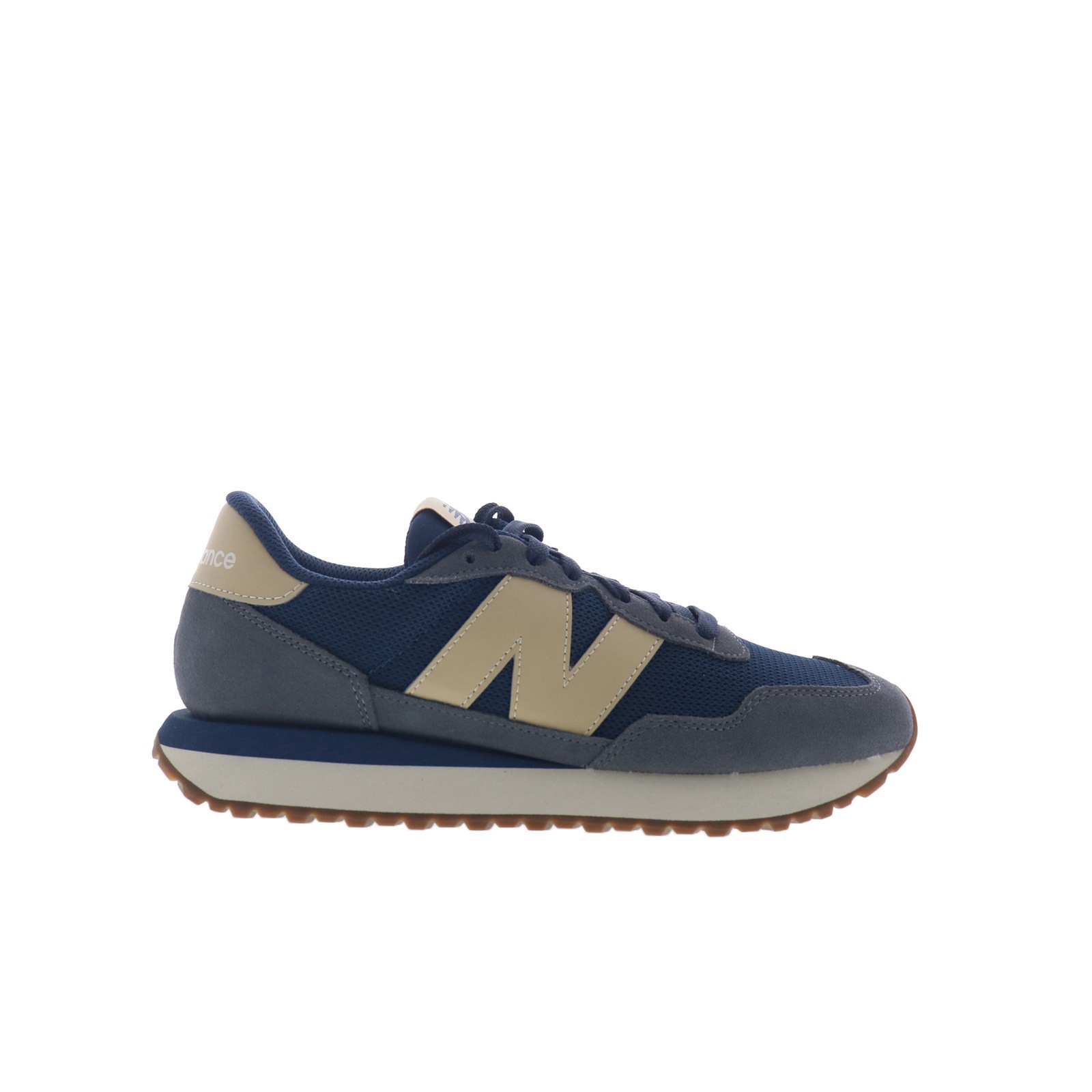 New Balance 237 MS237LON Mens Blue Suede Lace Up Lifestyle Sneakers Shoes