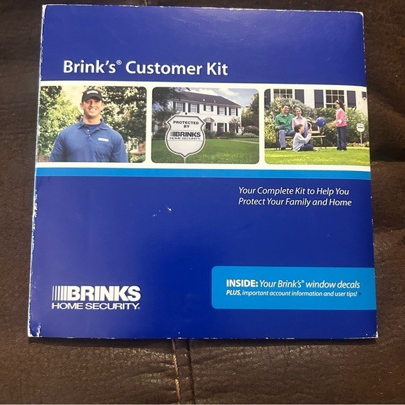 Brinks Home Security Customer Kit User Guide DVD Window Decals