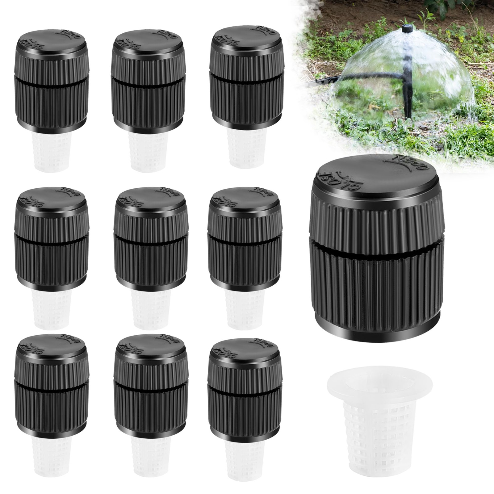 FULAIERGD 10 Pack Sprinkler Bubbler Heads Adjustable Water 10PCS Head